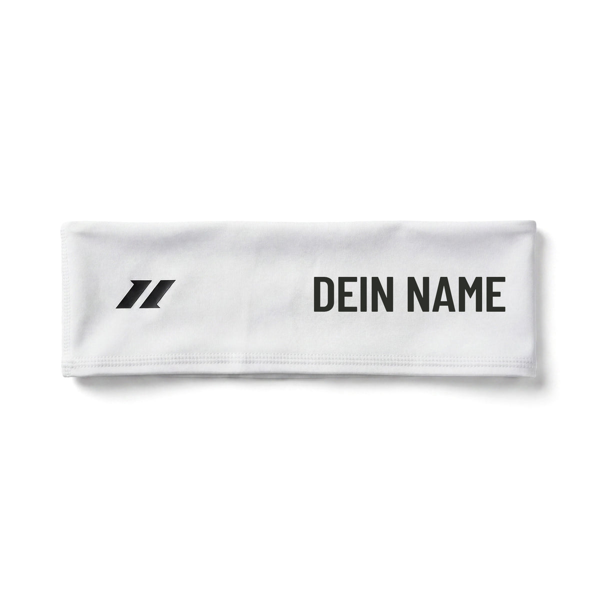 Weiss Sportstirnband mit eigenem Druck von ZUMEL für Fußball und Training
