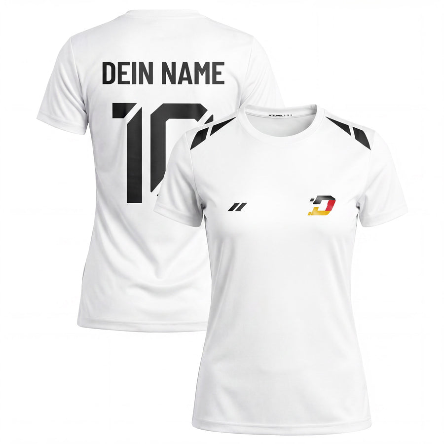 Deutsches Fußballtrikot für Damen personalisiert mit Name und Nummer